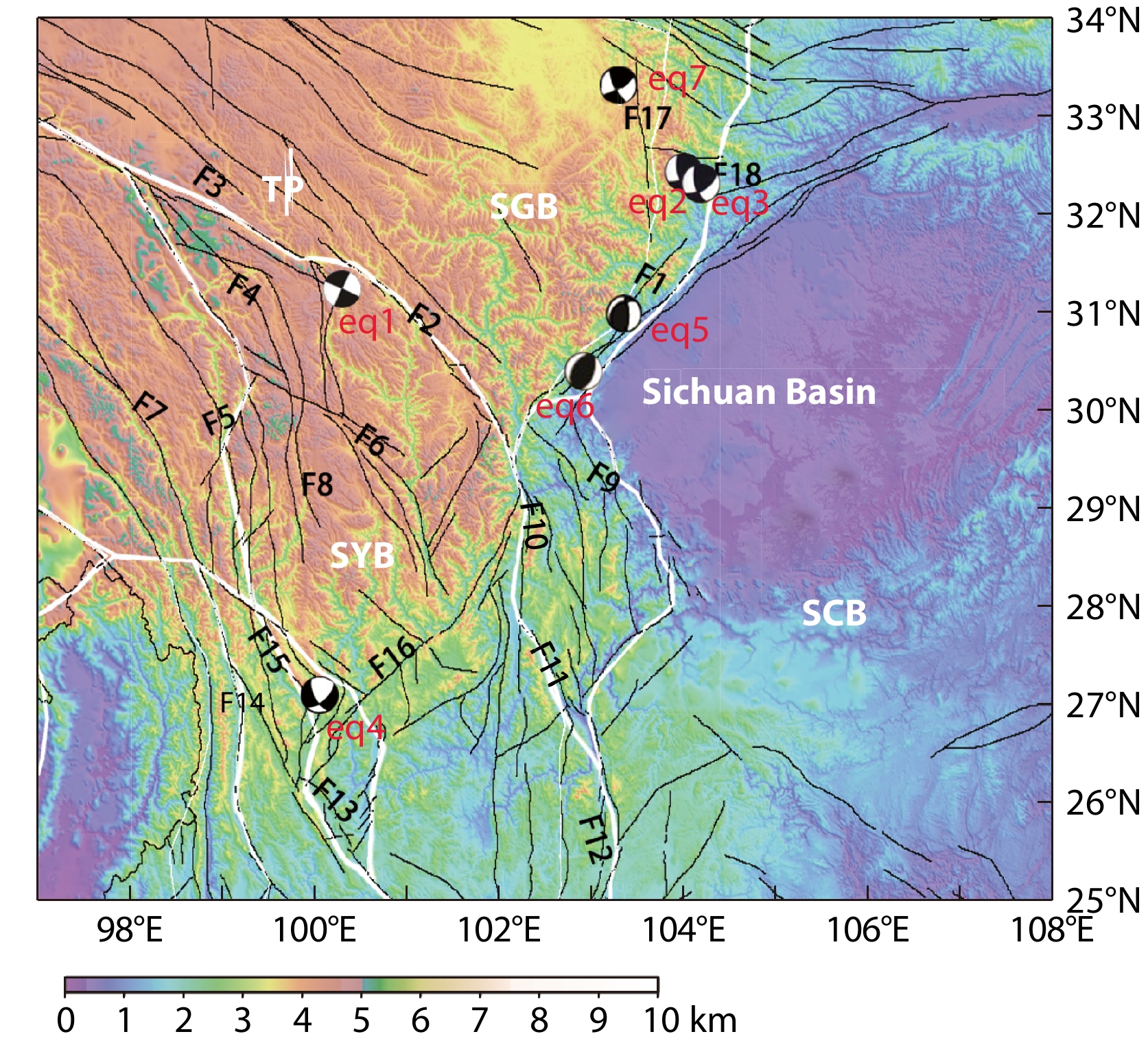 Gravity pattern in southeast margin of Tibetan Plateau and